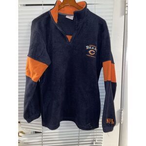 Chicago Bears Polar Fleece Full Zip Up‎ NFL Team Apparel Jacket Mens Sz M-L
